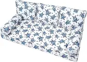 Outdoor Twin Daybed Cushion Cover, Waterproof Twin Mattress Cover for Porch Swing Bed, Outdoor Daybed Cushion Protector, Fitted Sheet Bolster Pillow Cover - Only Cover （76"x39"x6" ,Sea Turtle Drift）