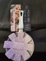 Bklyn Steel Co. 2 Pc Mini Fry Pan With Felt Protector Pink Snowflakes Non Stick