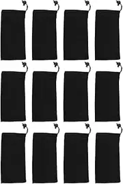 [COHEALI] 12pcs Microfiber Sunglasses Pouch With Spring Fastener, Eyeglasses Storage Bag Case with Drawstring