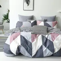 在飛比找momo購物網優惠-【iHOMI】純棉 格紋 三件式枕套床包組 德瑞里尼(加大)