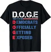 [JINNGLA] D.O.G.E Doge Department of Government Efficiency US Flag T-Shirt