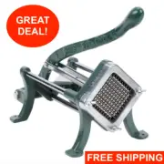 1/4" Green Countertop Cast Iron French Fry Cutter Potato Straight Cutter Slicer