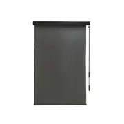 Coolaroo 1.5 x 2.4m Charcoal Crank Operated Outdoor Blind With Premium Pelmet