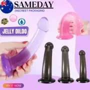 Anal Butt Plug Crystal Dildo Dong Thruster Penis Cock Suction Cup Adult Sex Toy
