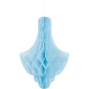 Light Blue Honeycomb Chandelier