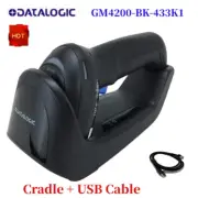 Datalogic Gryphon GM4200-BK Wireless 1D Barcode Scanner w/ Cradle and USB Cable