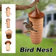 Wooden Bird Nest Cage Hummingbird Feeder House Hanging Home Garden Decorations