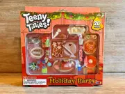 Teeny Tinies HOLIDAY PARTY Mini Food Playset Dollhouse Elf On a Shelf 20 Pc