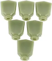 WHAMVOX 6pcs Guitar Tuning Peg Handles Tuner Cap Knobs for Electric Guitars Plastic Tuning Pegs Green Jade Quick Install