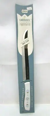 Rare Vintage EKCO Carousel Cutlery Stainless Steel Roast Slicer Knife NOS USA
