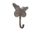 [Pack Of 2] Rustic Copper Cast Iron Butterly Decorative Metal Wall Hook 5""