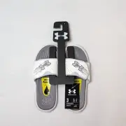 NWT Under Armour Mercenary Slides Size 3 Youth White Water Shoes 3026154-100