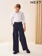 Black Shorter Length Senior Wide Leg School Trousers (9-18yrs) (AY0168) | $28 - $37