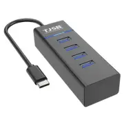 TJS USB C Hub Type-C Adapter with 4 USB 3.0 Ports for Macbook / Pro, XPS & More