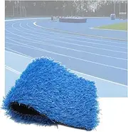 Artificial Grass Garden Grass Mat Soft Non Burn Artificial Grass Roll Rubberized Backing Reversible Artificial Turf Carpet for Pets for Patio Deck 118(inch) Thick (Blue 5x08m)