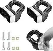 2 Pcs Pot Short Side Handles Replacement Pot Metal Handle Universal Pan Side Handle for Home Kitchen Cookware