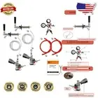 Stainless Steel Double Faucet Door Mount Kegerator Kit - Home Brewing Essential