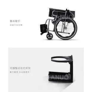 【康揚】鋁合金輪椅 手動輪椅 KM-2500L (後輪20吋) 精選輕量款 ~ 超值好禮2選1
