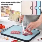 Wheat straw double-sided chopping board HOT D6P9 V6C9