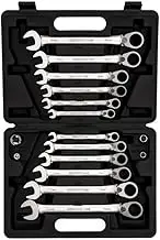 Gedore Reversible Combination Ratchet Spanner 16-Pieces Set, 8-19 mm Size