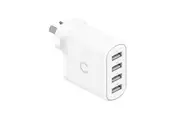 Cygnett PowerPlus 24W Multiport Wall Charger - White (CY3746PDWCH),4xUSB-A (12W),Total Output 24W, Compact, Lightweight design,Connect upto 4x Devices