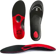 [Generic] High Arch Support Insoles,Comfort Orthotics Insoles for Plantar Fasciitis,Flat Feet,Heel Pain,Pronation,Foot Pain Relief,Comfortable Shoe Insert for Men Women (Black, S)