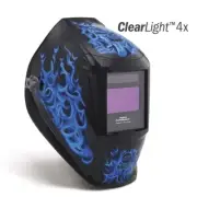 Miller 296753 Digital Performance Welding Helmet with ClearLight 4x Lens, Blue