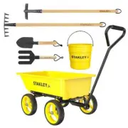 6 Piece Stanley Jr. Wagon Garden Tool Set - Age 3 and Up