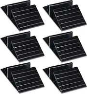 Geelin 6 Pcs Pet Gate Support Feet Freestanding Dog Gates Stabilizer Feet Plastic Triangle Reinforcement Fitting Dog Panel for Configurable Isolation Fence Free Standing Pet Gate Fence, Black