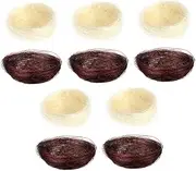 Abaodam 10Pcs Faux Bird Nests Decorative Ornaments for Garden Parties and Home Decor Realistic Craft Decor for Weddings Gardens and Unique Style Accents