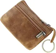[COLLBATH] Square Coin Holder Purse Wallet Mini Purse Zippered Holder Retro Mini Wallet