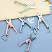 Office portable small scissors Mini stainless steel children's folding scissors