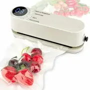 Mini Vacuum Sealer Food 3-in-1 Cordless Rechargeable Dry Moist Storage 4 Snack Bags Heat Sealer Chip Inflation Pump,Beige