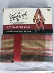 Woolrich Cozy Wool Blanket Wrap ~ One Size Soft "Justine" NEW