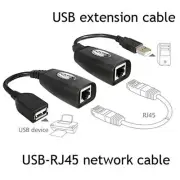 1*USB Extension Ethernet RJ45 Cat5e/6 Cable LAN Adapter Extender Over Repeater a