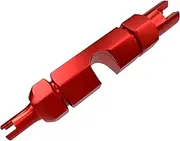 BOROLA Portable Bicycle Aluminum Alloy Valve Core Disassembly Fastening Repair Tool Valve Extender Tire Repair Compatible for Presta&Schrader Tubeless Bicycle Tires (Red)