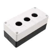 Push Button Switch Control Station Box 22mm 3 Button Hole Waterproof White,Black