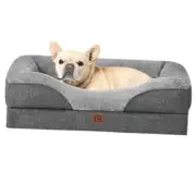 Memory Foam Dog Bed for Medium Size Dog, Orthopedic Dog Sofa 30x20x6.5 Grey