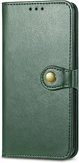 [YukeTop] Case for Oppo A57 5G, PU Leather Flip Folio Wallet Cover, with Card Slots, Case Cover for Oppo A57 5G.(Green)