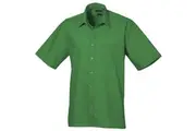 Premier Mens Short Sleeve Formal Poplin Plain Work Shirt (Emerald) - UTRW1082
