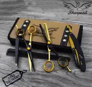 GOLD Professional Barber Scissors Hair Cutting Hairdressing Salon Shears Sharp