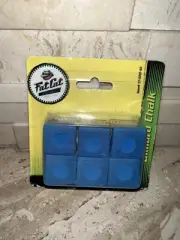 FAT CAT BLUE BILLIARD CHALK CUBES 6 PACK
