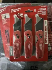 Milwaukee FASTBACK Compact Folding Utility Knife (3-Pack) NEW