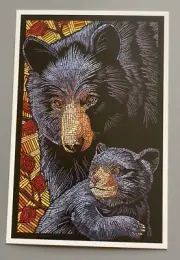 Bear - Paper Mosaic - Lantern Press Postcard