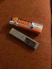 Suzuki Winner Harmonica 16 holes, with Case Used Musical Instrument Brass Reed