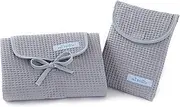 Mi bollito – Set of 2 unidades, cambiador de bebé impermeable más bolsa pañalera para toallitas y pañales. Fabricado íntegramente en España. (Gris claro)