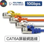 POLYWELL CAT6A 高速網路線「機蛋殼」30公分-20米 10GBPS 網路線 RJ45 福祿克認