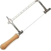 (Coping Saw + 1M Diamond Wire) - SUBRILLI Coping Saw Steel Frame with Diameter 1mm Diamond Wire for Jade Stone Ceramic Glass Wood Metal Accurate Cutting