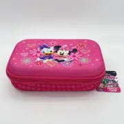 Disney Junior Molded Pencil Case Minnie Daisy Duck 5x8 Crayon Box for School NEW