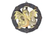 Anne Stokes Mabon Resin Dragon Plaque (Yellow/Grey) (One Size)